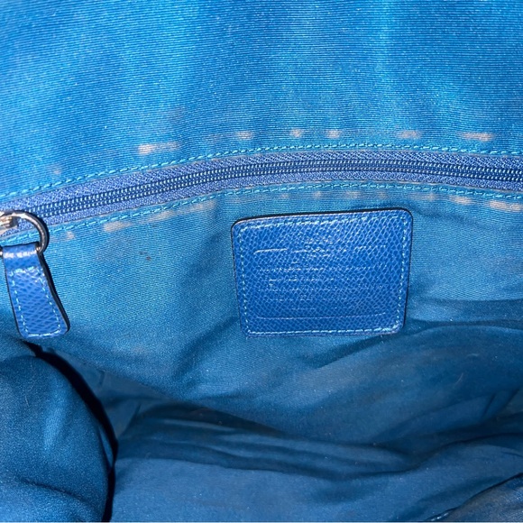 Coach Blue Signature Tote Bag - Picture 7 of 9